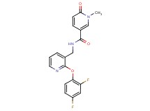 N-{[2-(2,4-difluorophenoxy)pyridin-3-yl]methyl}-1-methyl-6-oxo-1,6-dihydropyridine-3-carboxamide