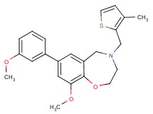 9-methoxy-7-(3-methoxyphenyl)-4-[(3-methyl-2-thienyl)methyl]-2,3,4,5-tetrahydro-1,4-benzoxazepine