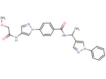 4-{4-[(methoxyacetyl)amino]-1H-pyrazol-1-yl}-N-[1-(1-phenyl-1H-pyrazol-4-yl)ethyl]benzamide