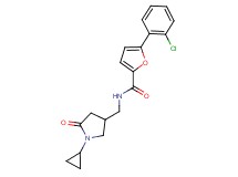 5-(2-chlorophenyl)-N-[(1-cyclopropyl-5-oxo-3-pyrrolidinyl)methyl]-2-furamide