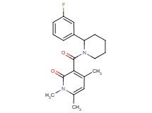 3-{[2-(3-fluorophenyl)-1-piperidinyl]carbonyl}-1,4,6-trimethyl-2(1H)-pyridinone