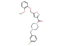 1-(3-fluorobenzyl)-4-({5-[(2-methoxyphenoxy)methyl]-3-isoxazolyl}carbonyl)piperazine