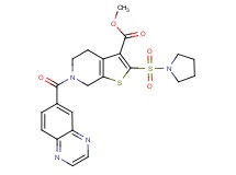 methyl 2-(1-pyrrolidinylsulfonyl)-6-(6-quinoxalinylcarbonyl)-4,5,6,7-tetrahydrothieno[2,3-c]pyridine-3-carboxylate