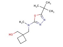 (1-{[(5-tert-butyl-1,3,4-oxadiazol-2-yl)(methyl)amino]methyl}cyclobutyl)methanol