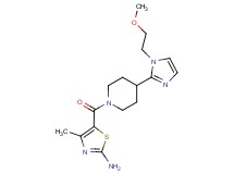 5-({4-[1-(2-methoxyethyl)-1H-imidazol-2-yl]-1-piperidinyl}carbonyl)-4-methyl-1,3-thiazol-2-amine