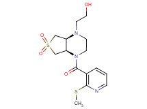 2-[(4aR*,7aS*)-4-{[2-(methylthio)pyridin-3-yl]carbonyl}-6,6-dioxidohexahydrothieno[3,4-b]pyrazin-1(2H)-yl]ethanol