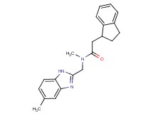 2-(2,3-dihydro-1H-inden-1-yl)-N-methyl-N-[(5-methyl-1H-benzimidazol-2-yl)methyl]acetamide