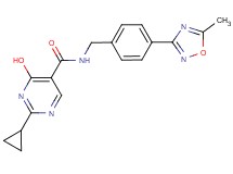 2-cyclopropyl-4-hydroxy-N-[4-(5-methyl-1,2,4-oxadiazol-3-yl)benzyl]pyrimidine-5-carboxamide