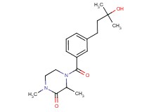 4-[3-(3-hydroxy-3-methylbutyl)benzoyl]-1,3-dimethyl-2-piperazinone