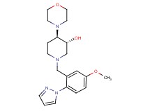 (3R*,4R*)-1-[5-methoxy-2-(1H-pyrazol-1-yl)benzyl]-4-(4-morpholinyl)-3-piperidinol