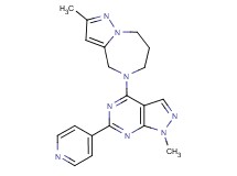 2-methyl-5-(1-methyl-6-pyridin-4-yl-1H-pyrazolo[3,4-d]pyrimidin-4-yl)-5,6,7,8-tetrahydro-4H-pyrazolo[1,5-a][1,4]diazepine