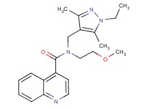 N-[(1-ethyl-3,5-dimethyl-1H-pyrazol-4-yl)methyl]-N-(2-methoxyethyl)quinoline-4-carboxamide