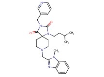 8-[(1-methyl-1H-benzimidazol-2-yl)methyl]-1-(3-methylbutyl)-3-(3-pyridinylmethyl)-1,3,8-triazaspiro[4.5]decane-2,4-dione