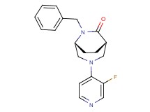 (1S*,5R*)-6-benzyl-3-(3-fluoro-4-pyridinyl)-3,6-diazabicyclo[3.2.2]nonan-7-one