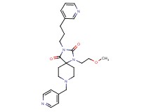 1-(2-methoxyethyl)-8-(4-pyridinylmethyl)-3-[3-(3-pyridinyl)propyl]-1,3,8-triazaspiro[4.5]decane-2,4-dione