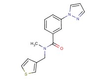 N-methyl-3-(1H-pyrazol-1-yl)-N-(3-thienylmethyl)benzamide