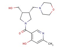 5-{[rel-(3R,4R)-3-(hydroxymethyl)-4-(4-morpholinylmethyl)-1-pyrrolidinyl]carbonyl}-2-methyl-4-pyridinol