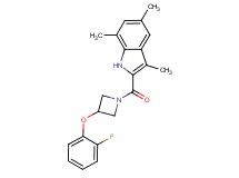 2-{[3-(2-fluorophenoxy)-1-azetidinyl]carbonyl}-3,5,7-trimethyl-1H-indole