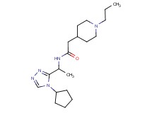 N-[1-(4-cyclopentyl-4H-1,2,4-triazol-3-yl)ethyl]-2-(1-propyl-4-piperidinyl)acetamide