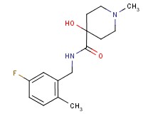 N-(5-fluoro-2-methylbenzyl)-4-hydroxy-1-methylpiperidine-4-carboxamide