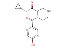 N-cyclopropyl-1-[(5-hydroxy-2-pyrazinyl)carbonyl]-2-piperazinecarboxamide