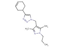 4-cyclohex-3-en-1-yl-1-[(3,5-dimethyl-1-propyl-1H-pyrazol-4-yl)methyl]-1H-1,2,3-triazole