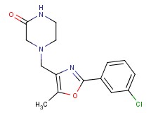 4-{[2-(3-chlorophenyl)-5-methyl-1,3-oxazol-4-yl]methyl}piperazin-2-one