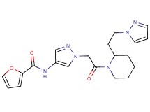 N-[1-(2-oxo-2-{2-[2-(1H-pyrazol-1-yl)ethyl]-1-piperidinyl}ethyl)-1H-pyrazol-4-yl]-2-furamide