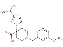 4-(3-isopropyl-1H-pyrazol-1-yl)-1-(3-methoxybenzyl)piperidine-4-carboxylic acid
