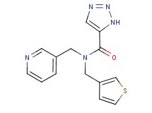 N-(3-pyridinylmethyl)-N-(3-thienylmethyl)-1H-1,2,3-triazole-5-carboxamide