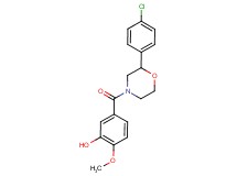 5-{[2-(4-chlorophenyl)morpholin-4-yl]carbonyl}-2-methoxyphenol