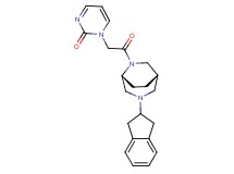 1-{2-[(1S*,5R*)-3-(2,3-dihydro-1H-inden-2-yl)-3,6-diazabicyclo[3.2.2]non-6-yl]-2-oxoethyl}pyrimidin-2(1H)-one