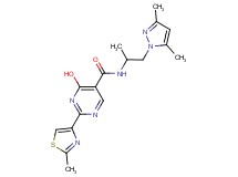 N-[2-(3,5-dimethyl-1H-pyrazol-1-yl)-1-methylethyl]-4-hydroxy-2-(2-methyl-1,3-thiazol-4-yl)pyrimidine-5-carboxamide