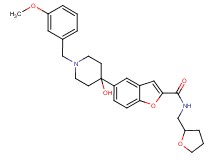 5-[4-hydroxy-1-(3-methoxybenzyl)-4-piperidinyl]-N-(tetrahydro-2-furanylmethyl)-1-benzofuran-2-carboxamide