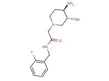 2-[(3R*,4R*)-4-amino-3-hydroxypiperidin-1-yl]-N-(2-fluorobenzyl)acetamide