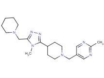 2-methyl-5-({4-[4-methyl-5-(piperidin-1-ylmethyl)-4H-1,2,4-triazol-3-yl]piperidin-1-yl}methyl)pyrimidine