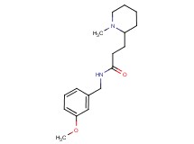 N-(3-methoxybenzyl)-3-(1-methyl-2-piperidinyl)propanamide