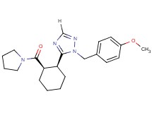 1-(4-methoxybenzyl)-5-[(1S*,2R*)-2-(pyrrolidin-1-ylcarbonyl)cyclohexyl]-1H-1,2,4-triazole
