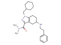 1-(cyclohexylmethyl)-N,N-dimethyl-5-[(2-phenylethyl)amino]-4,5,6,7-tetrahydro-1H-indazole-3-carboxamide