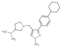 1-{[3-(4-cyclohexylphenyl)-1-methyl-1H-pyrazol-4-yl]methyl}-N,N-dimethyl-3-pyrrolidinamine