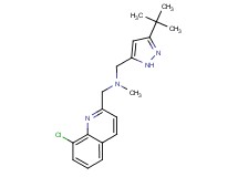 1-(3-tert-butyl-1H-pyrazol-5-yl)-N-[(8-chloroquinolin-2-yl)methyl]-N-methylmethanamine