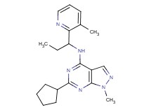 6-cyclopentyl-1-methyl-N-[1-(3-methylpyridin-2-yl)propyl]-1H-pyrazolo[3,4-d]pyrimidin-4-amine