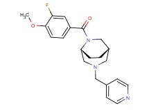 (1S*,5R*)-6-(3-fluoro-4-methoxybenzoyl)-3-(4-pyridinylmethyl)-3,6-diazabicyclo[3.2.2]nonane
