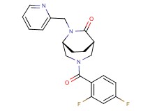 (1S*,5R*)-3-(2,4-difluorobenzoyl)-6-(2-pyridinylmethyl)-3,6-diazabicyclo[3.2.2]nonan-7-one
