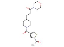 1-[4-({4-[3-(4-morpholinyl)-3-oxopropyl]-1-piperidinyl}carbonyl)-2-thienyl]ethanone