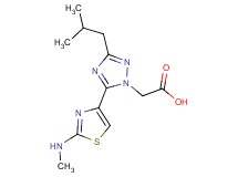 {3-isobutyl-5-[2-(methylamino)-1,3-thiazol-4-yl]-1H-1,2,4-triazol-1-yl}acetic acid