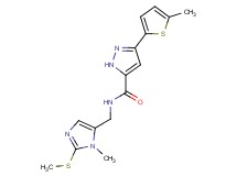 N-{[1-methyl-2-(methylthio)-1H-imidazol-5-yl]methyl}-3-(5-methyl-2-thienyl)-1H-pyrazole-5-carboxamide