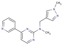 N-methyl-N-[(1-methyl-1H-pyrazol-4-yl)methyl]-4-(3-pyridinyl)-2-pyrimidinamine