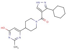 6-{1-[(3-cyclohexyl-1H-pyrazol-4-yl)carbonyl]-4-piperidinyl}-2-methyl-4-pyrimidinol