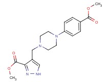 methyl 4-({4-[4-(methoxycarbonyl)phenyl]-1-piperazinyl}methyl)-1H-pyrazole-3-carboxylate